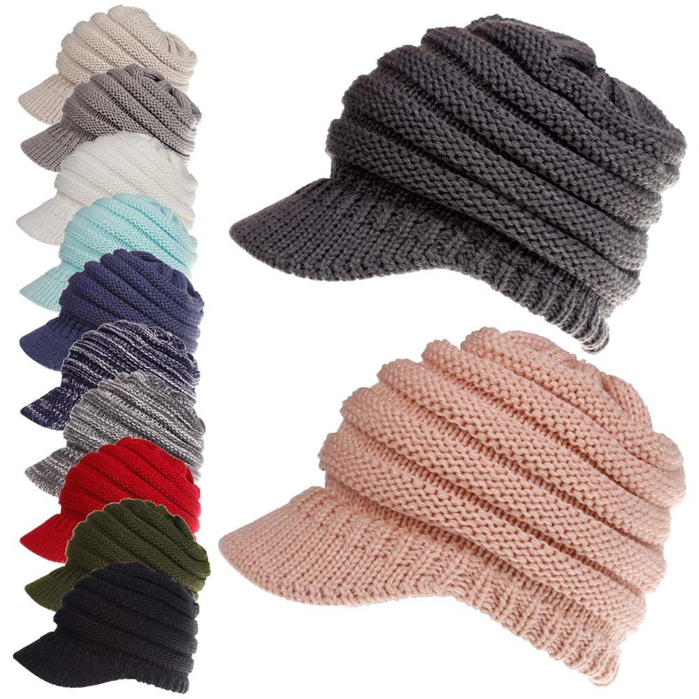 Women's Soft Knit Ponytail Beanie