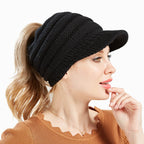 Women's Soft Knit Ponytail Beanie