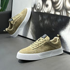 Men's Breathable Platform Sneakers - Low-Top Casual Shoes