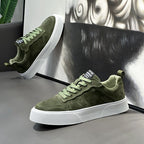 Men's Breathable Platform Sneakers - Low-Top Casual Shoes
